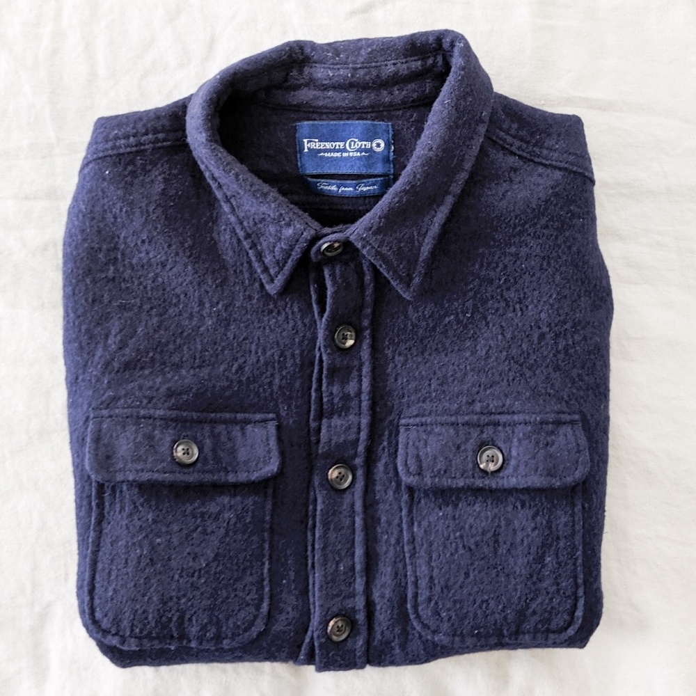 Freenote Cloth Navy Overshirt